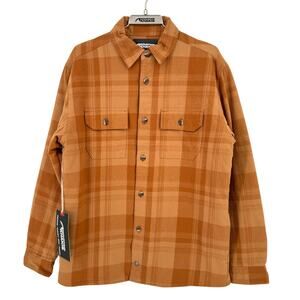 Mountain Khakis Anderson Shirt Jac Shacket Mens Sz Small Clay Plaid Flannel